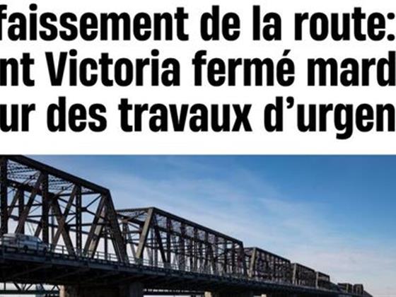 紧急警报！连接蒙特利尔与南岸的Victoria大桥瞬时封闭