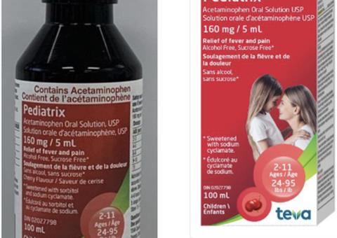 Pediatrix对乙酰氨基酚儿童口服溶液：因潜在过量风险而召回一批产品