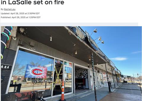 蒙特利尔LaSalle区两家商铺遭遇恶性纵火事件