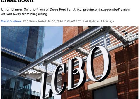 LCBO罢工！680家门店全关门，历史性事件