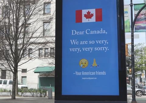 美国人为向加拿大人致歉投放广告