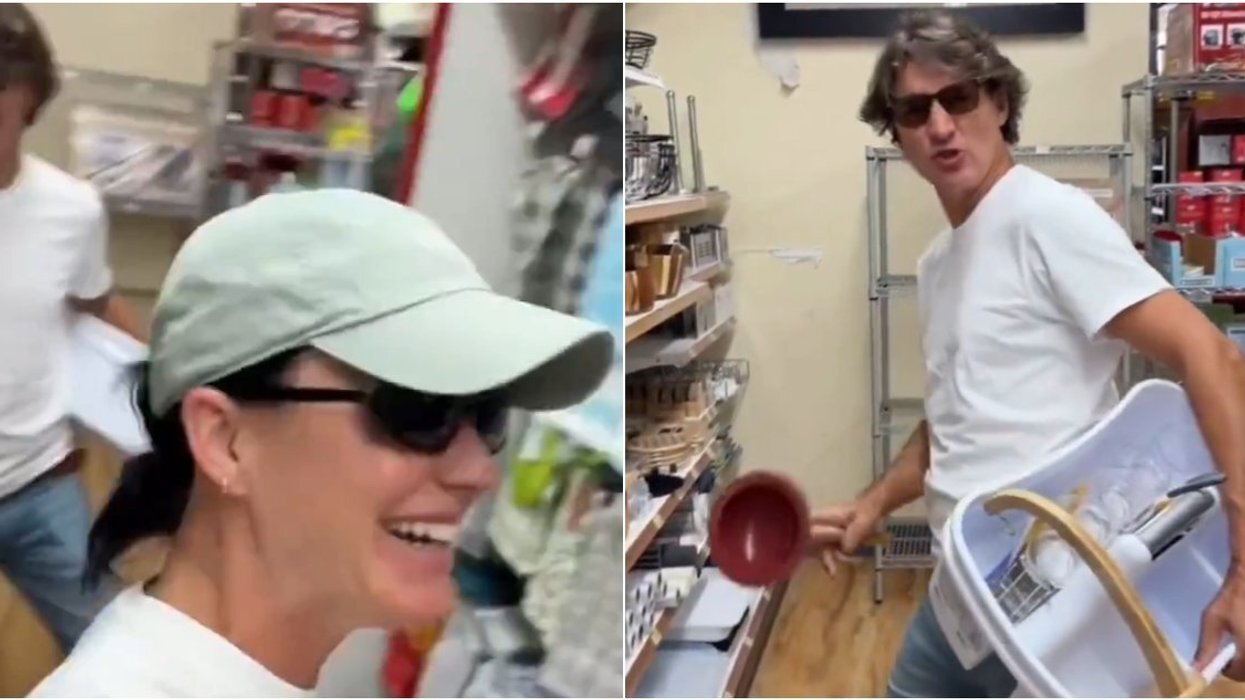 凯蒂·佩里拍下特鲁多在蒙特利尔五金店手持搋子即兴起舞的视频