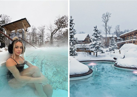 蒙特利尔近郊的北美最大水疗胜地：冬日里如梦似幻的Nordik Spa Village Chelsea