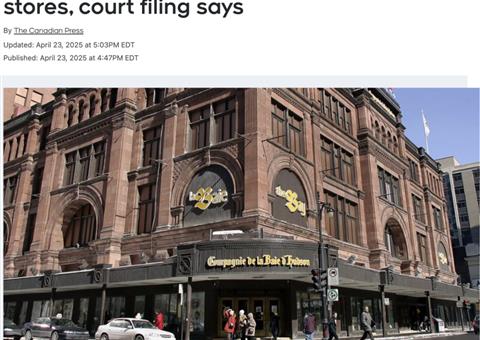 全线清算！The Bay宣布所有门店都将关闭，包括此前排除的六家