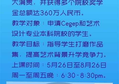 🌿美加艺术名校申请作品集暑期集训班🌿