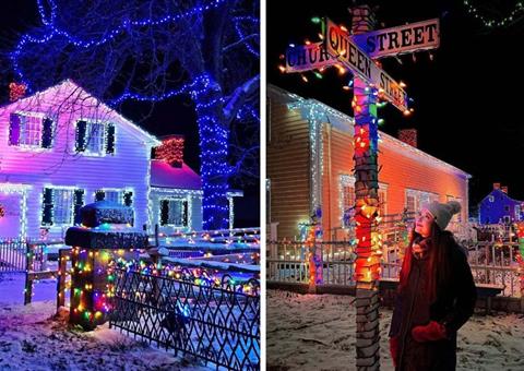 蒙特利尔附近梦幻圣诞村：闪烁光轨与魔幻马车邀你共度节日仙境