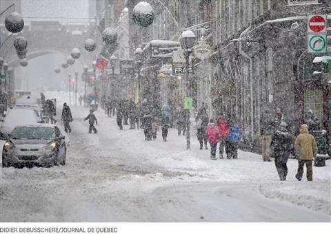 魁省多个城市气温回暖，下周迎来三场降雪