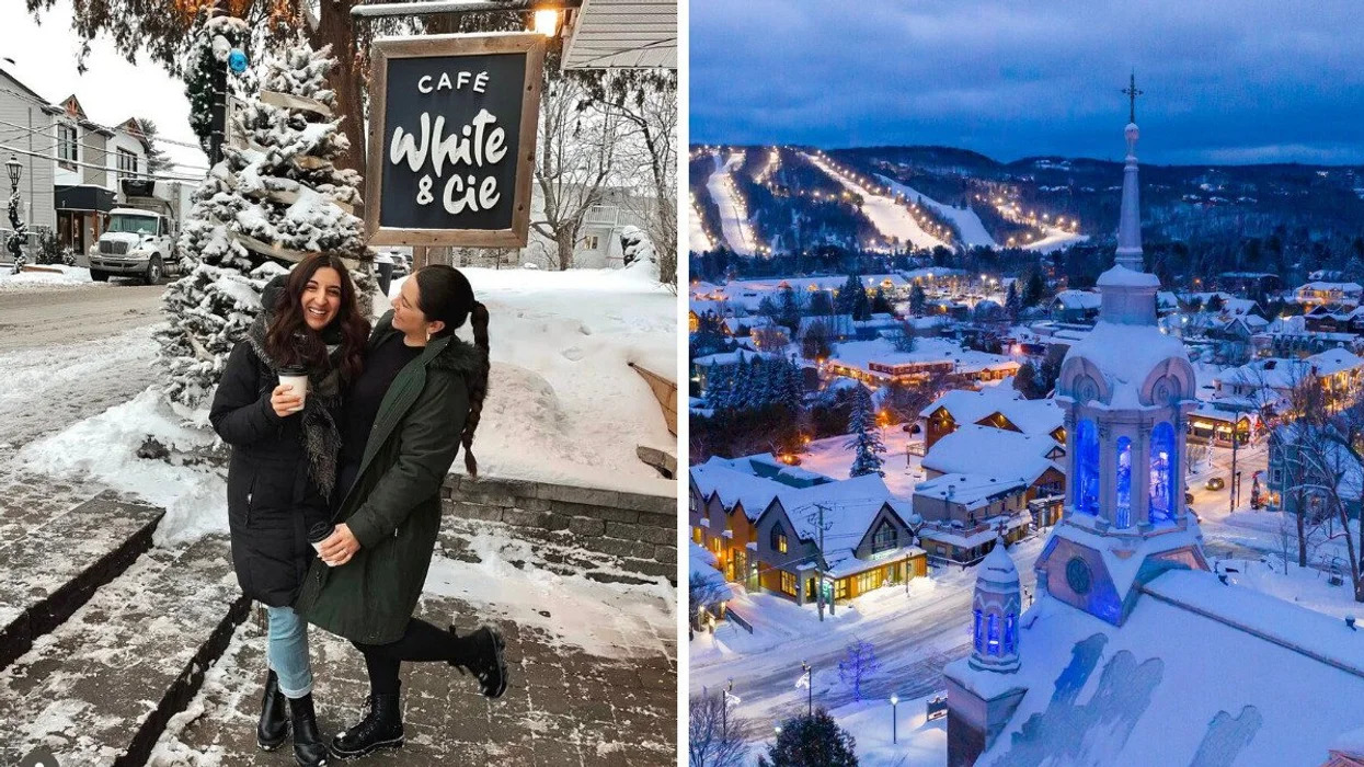 魁北克小镇圣-Sauveur:冬日魅力在咖啡馆、商店与雪景间显现