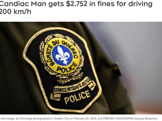 魁省男子飙车被罚！面临$2,752重罚与驾照吊销的严厉惩罚