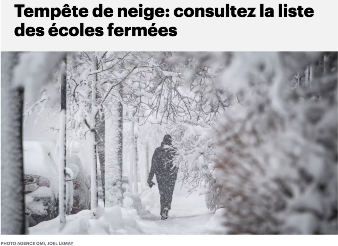 蒙特利尔初雪降临！暴风雪肆虐，魁省多所学校紧急停课