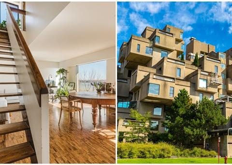 蒙特利尔地标 Habitat 67 出售75万美元公寓，室内宛如时光胶囊（附图）