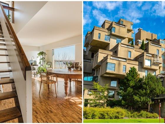 蒙特利尔地标 Habitat 67 出售75万美元公寓，室内宛如时光胶囊（附图）