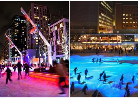 蒙特利尔璀璨灯光溜冰场盛大开放，规模是洛克菲勒中心的两倍
